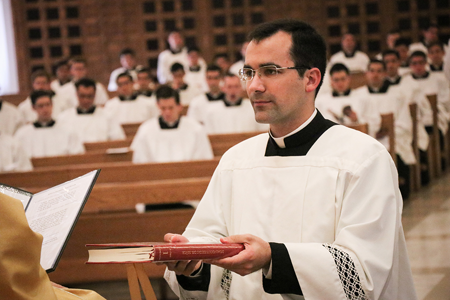El H. Ignacio Rubio, en la recepción de su lectorado, en Roma